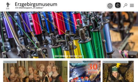 Screenshot der Website des Erzgebirgsmuseums in Annaberg