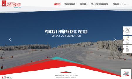 Website mit Informationen zum Skiareal am Fichtelberg