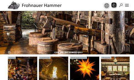 Screenshot der Website des Frohnauer Hammers in Annaberg