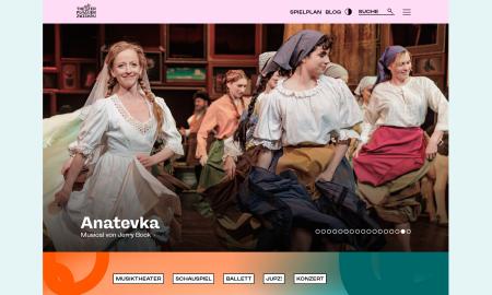 Screenshot der Website des Gewandhauses in Zwickau