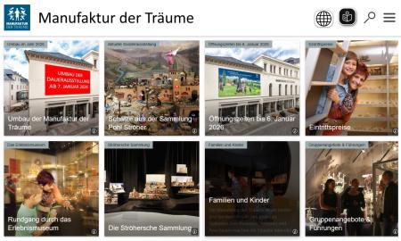 Screenshot der Website der Manufaktur der Träume in Annaberg