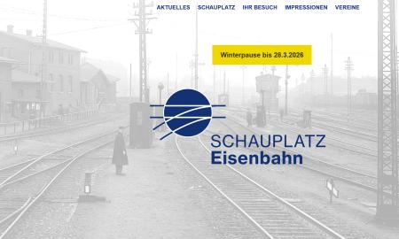 Screenshot der Website des Eisenbahnmuseums in Chemnitz