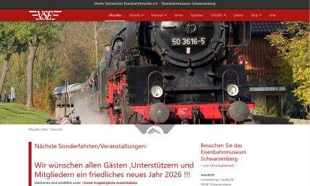 Eisenbahnmuseum Schwarzenberg Website