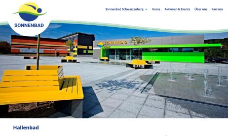 Screenshot der Website des Sonnenbades in Schwarzenberg