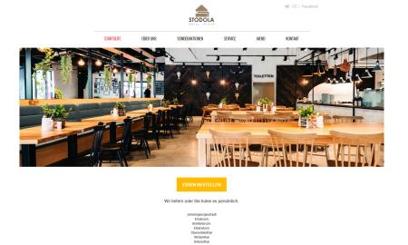 Screenshot der Website des Restaurant Stodola in Breitenbach