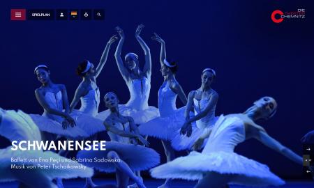 Screenshot der Website der städtischen Theater Chemnitz