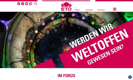 Screenshot der Website des Eduard-Winterstein-Theaters in Annaberg