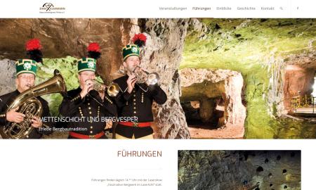 Screenshot der Website der Zinnkammern Pöhla